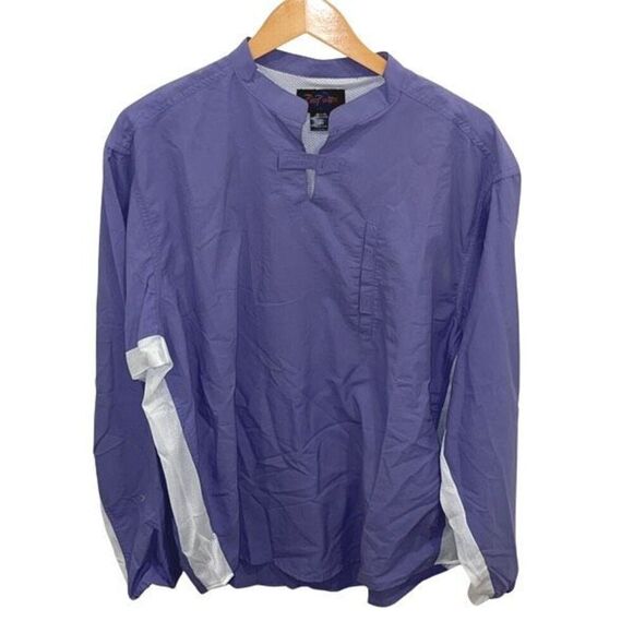 Rail Riders Other - Rail Riders Mens Nylon UPF 30 Long Sleeve Pullover Eco Mesh Shirt Purple Blue XX